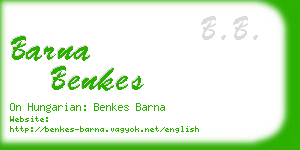 barna benkes business card